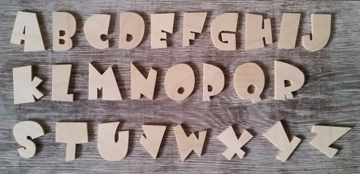 Birkenholz Buchstaben Typ 2 4mm