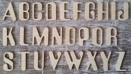 Birkenholz Buchstaben Typ 3 6mm