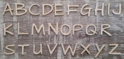 Birkenholz Buchstaben Typ 4 10mm