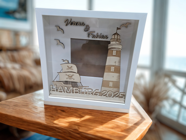 Bilderrahmen Leuchtturm 3D  hamburg 2