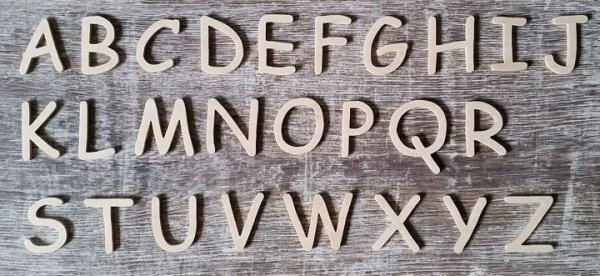 Birkenholz Buchstaben Typ 1 15mm