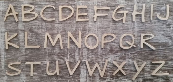 Birkenholz Buchstaben Typ 4 4mm