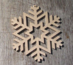 Schneeflocke aus Naturholz "Typ 1"