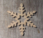 Schneeflocke aus Naturholz "Typ 3"